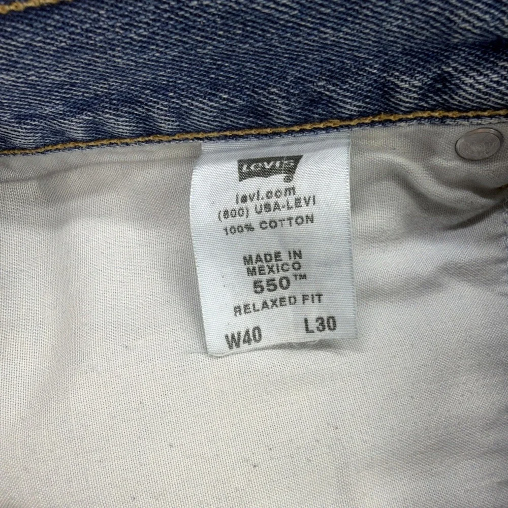 Levis 550 Jeans Mens 40x30 Blue Denim Pants Baggy Loose Taper Relaxed‎ Retro Y2K